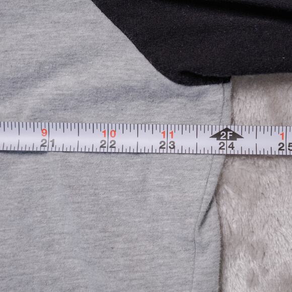 Harley Davidson USA Race Logo Baseball Tee Gray Black Long Sleeve Tshirt Mens L - Picture 4 of 8